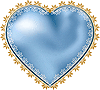 Мерцающее голубое сердечуо