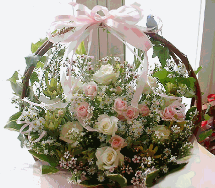 Корзинка цветов Анимация, анимашки