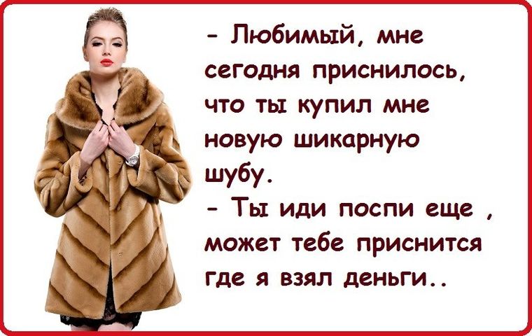 Девушке нужно попросить у мужа деньги на шубу Девушке нужно попросить у мужа деньги на шубу