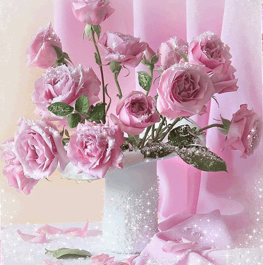 Мерцающие розы Красивые цветы