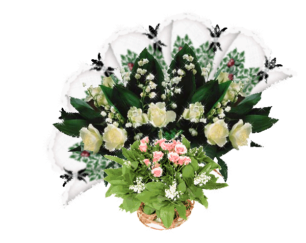 Корзинка цветов Анимация, анимашки