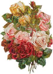букет разноцветных роз