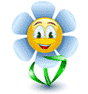 Смайлик-цветок с букетом картинка